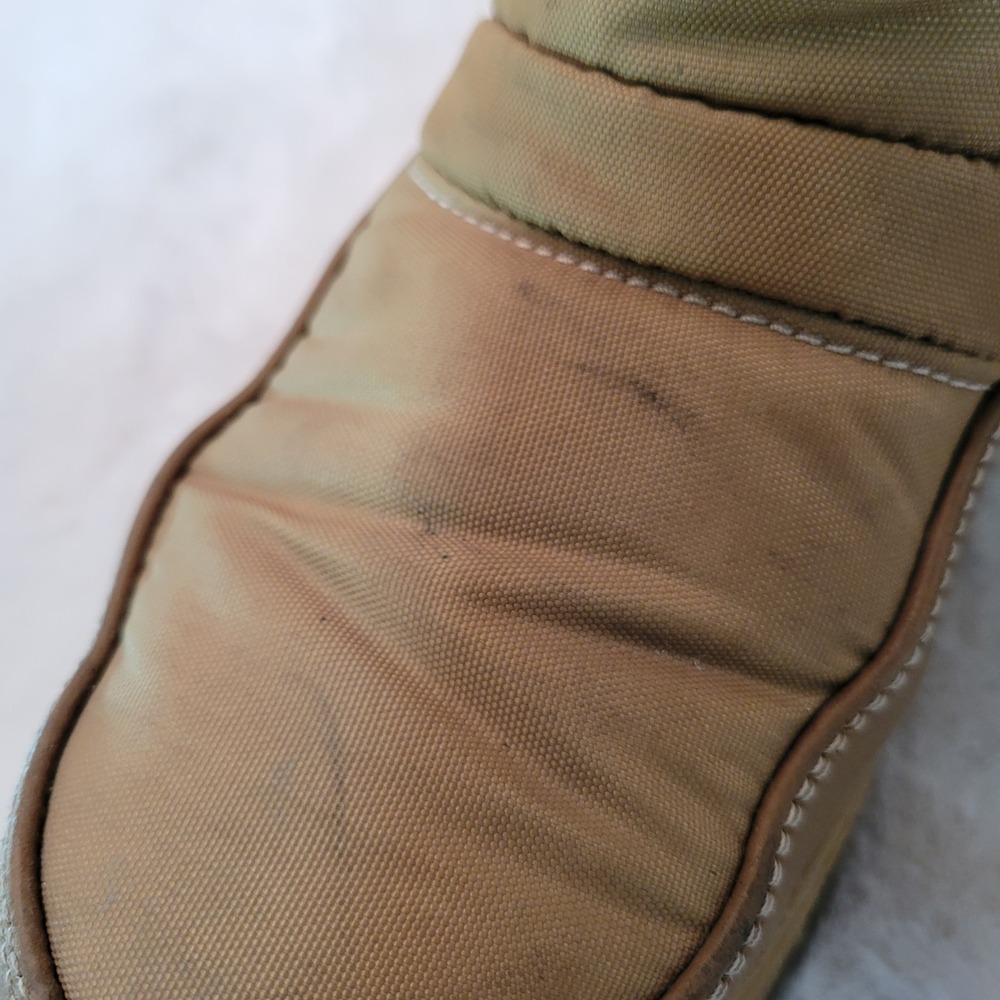 Nordica Vintage Tan Puffer Snow Boots Made in Italy Zip Up Fur Lined Size 44 - Picture 9 of 13